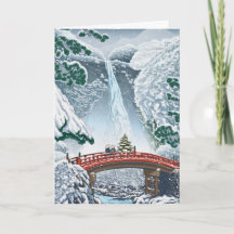 ヴィンテージ日本の図解入りの、写真付きのクリスマスカード