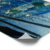 ヴィンテージ日本の夕べウッドブロックアート浮世絵 ポスター (角)