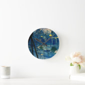 ヴィンテージ日本の夕べ(青) ラウンド壁時計 (ホーム)