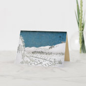 ヴィンテージ日本の広重クリスマスカード シーズンカード (正面)