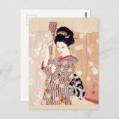 ヴィンテージ日本の志村辰巳グリーティングカード ポストカード (正面/裏面)