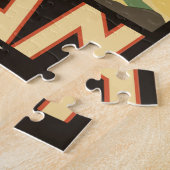 ヴィンテージ日本の旅行ポスター ジグソーパズル (側面)