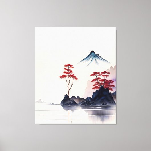 ヴィンテージ日本の景観美術 キャンバスプリント (正面)