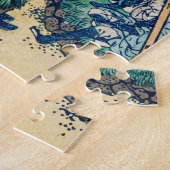 ヴィンテージ日本の木版養老滝美濃 ジグソーパズル (側面)