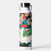 ヴィンテージ日本の桜及びアカツル ウォーターボトル (正面)