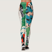 ヴィンテージ日本の桜及びアカツル レギンス (裏面)