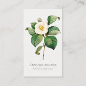 ヴィンテージ日本の椿植物サンキューカード 名刺 (正面)