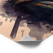 ヴィンテージ日本の武者芸術プリントポスター ポスター (角)