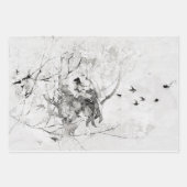 ヴィンテージ日本の水彩 ラッピングペーパーシート (正面3)