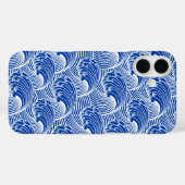 ヴィンテージ日本の波、コバルトブルーとホワイト Case-Mate iPhoneケース (裏面 (横))