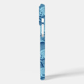 ヴィンテージ日本の波、ネイビー、スカイブルー Case-Mate iPhoneケース (裏面 / 左)