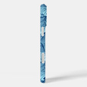 ヴィンテージ日本の波、ネイビー、スカイブルー Case-Mate iPhoneケース (裏面 / 右)