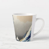 ヴィンテージ日本の浮世絵の波素晴らしは カフェラテマグ (右)