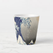 ヴィンテージ日本の浮世絵の波素晴らしは カフェラテマグ (正面)