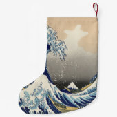 ヴィンテージ日本の浮世絵の波素晴らしは スモールクリスマスストッキング (裏面)