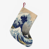 ヴィンテージ日本の浮世絵の波素晴らしは スモールクリスマスストッキング (正面 (吊り時))