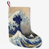 ヴィンテージ日本の浮世絵の波素晴らしは スモールクリスマスストッキング (正面)