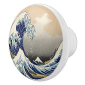 ヴィンテージ日本の浮世絵の波素晴らしは セラミックノブ (右)