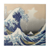 ヴィンテージ日本の浮世絵の波素晴らしは タイル (正面)