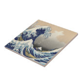 ヴィンテージ日本の浮世絵の波素晴らしは タイル (側面)