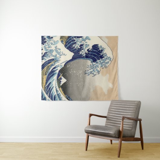 ヴィンテージ日本の浮世絵の波素晴らしは タペストリー (インサイチュ(横))