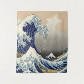 ヴィンテージ日本の浮世絵の波素晴らしは タペストリー (正面)