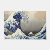 ヴィンテージ日本の浮世絵の波素晴らしは ドアマット (正面)