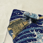 ヴィンテージ日本の浮世絵の波素晴らしは ビーチタオル (インサイチュ)
