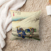 ヴィンテージ日本の浮世絵フローティングワールドアート クッション (ブランケット)