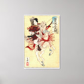 ヴィンテージ日本の浮世絵女戦士 キャンバスプリント (正面)