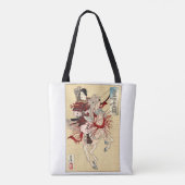 ヴィンテージ日本の浮世絵女戦士 トートバッグ (裏面)