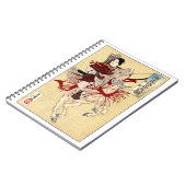 ヴィンテージ日本の浮世絵女戦士 ノートブック (左側)