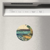 ヴィンテージ日本の浮世絵富士山房州保田ノ海岸 マグネット (インサイチュ (食洗機))