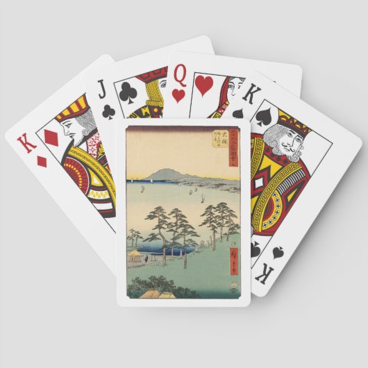 ヴィンテージ日本の浮世絵浮世ウッドブロック トランプ (裏面)