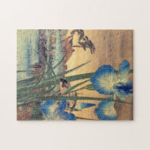 ヴィンテージ日本の浮世絵青菖蒲・鳥情景 ジグソーパズル (横)