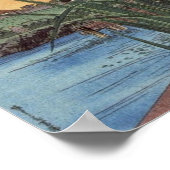 ヴィンテージ日本の浮世絵青菖蒲・鳥情景 ポスター (角)