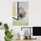 ヴィンテージ日本の猫スパイダーポスタープリント ポスター (ホームオフィス)