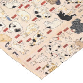 ヴィンテージ日本の猫（歌川国芳ポスター） ショートテーブルランナー (コーナー)