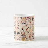 ヴィンテージ日本の猫(歌川国芳) コーヒーマグカップ (中央)