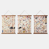 ヴィンテージ日本の猫(歌川国芳) 吊り下げ型タペストリー (トリプル)