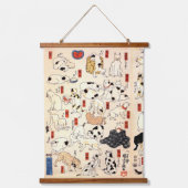 ヴィンテージ日本の猫(歌川国芳) 吊り下げ型タペストリー (正面)