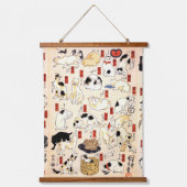 ヴィンテージ日本の猫(歌川国芳) 吊り下げ型タペストリー (正面2)