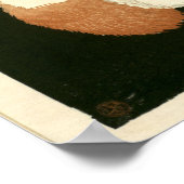 ヴィンテージ日本の白猫(高橋尚亭) ポスター (角)