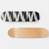 ヴィンテージ日本の白黒花 スケートボード (横)