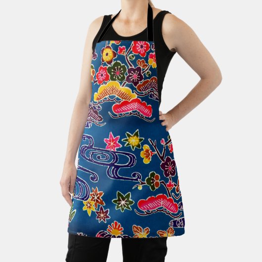 ヴィンテージ日本の着物織物（備形） エプロン (インサイチュ)