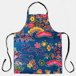 ヴィンテージ日本の着物織物（備形） エプロン