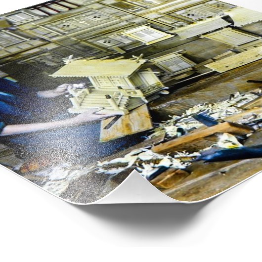 ヴィンテージ日本の社メーカー職人の旧日本 フォトプリント            (角)