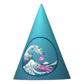 ヴィンテージ日本の神奈川アート – サーフィンフラミンゴ パーティーハット (正面)