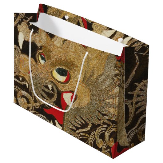 ヴィンテージ日本の竜 ラージペーパーバッグ (正面アングル)