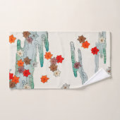 ヴィンテージ日本の紅葉伝統的パターン バスタオルセット (ハンドタオル)